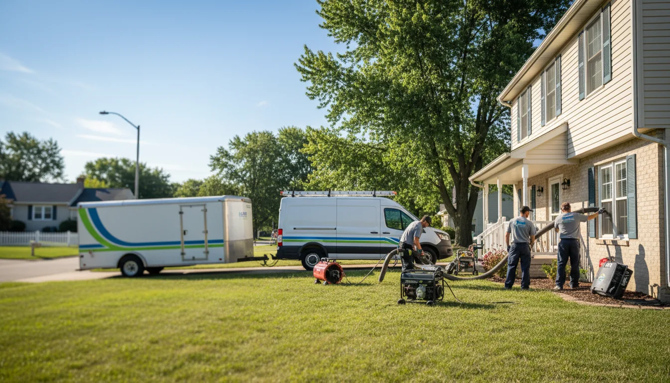 Flooded Basement Restoration And Cleanup With Repair in Girard, IL near me